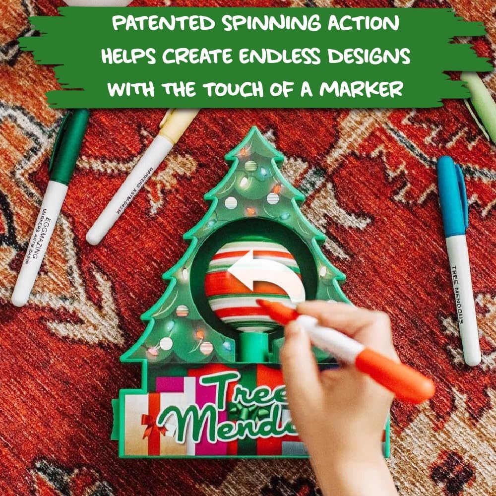The MerryDIY Drawing Christmas Tree Decoration Ornaments Spinner